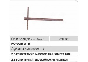 2.5 Ford Transit Enjektör Ayar Anahtarı